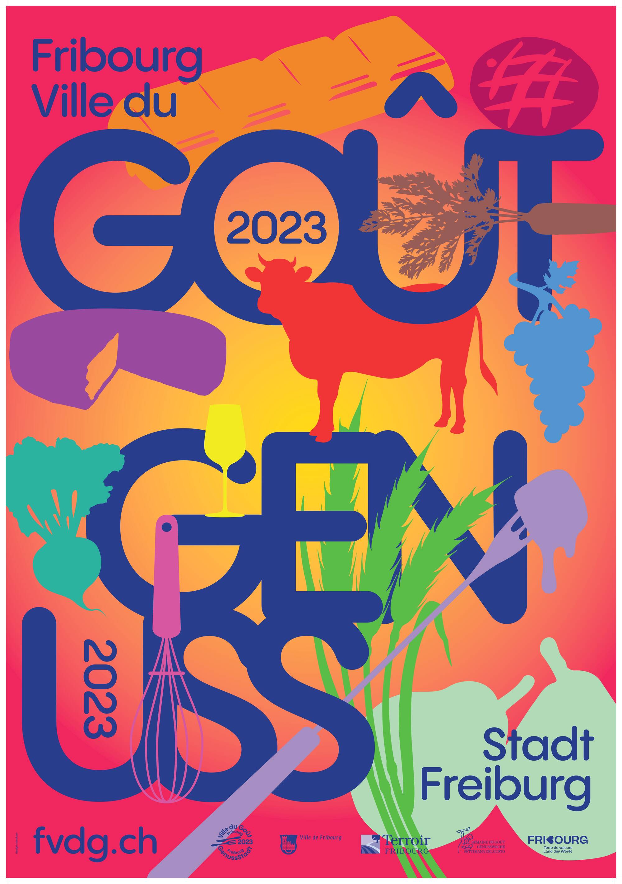 Affiche Fribourg Ville du goût 2023