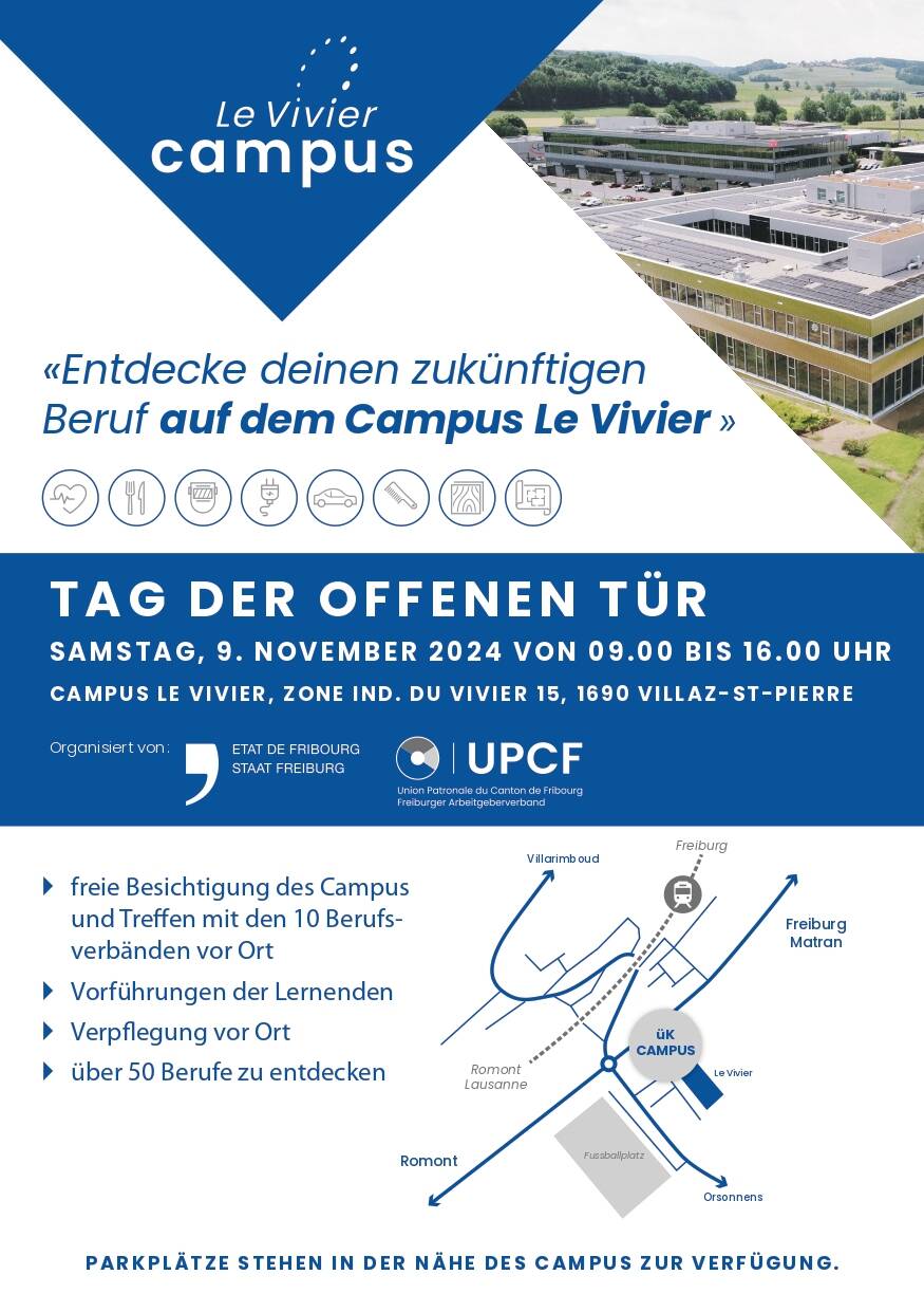 Flyer Tag der offenen Tür Campus Le Vivier