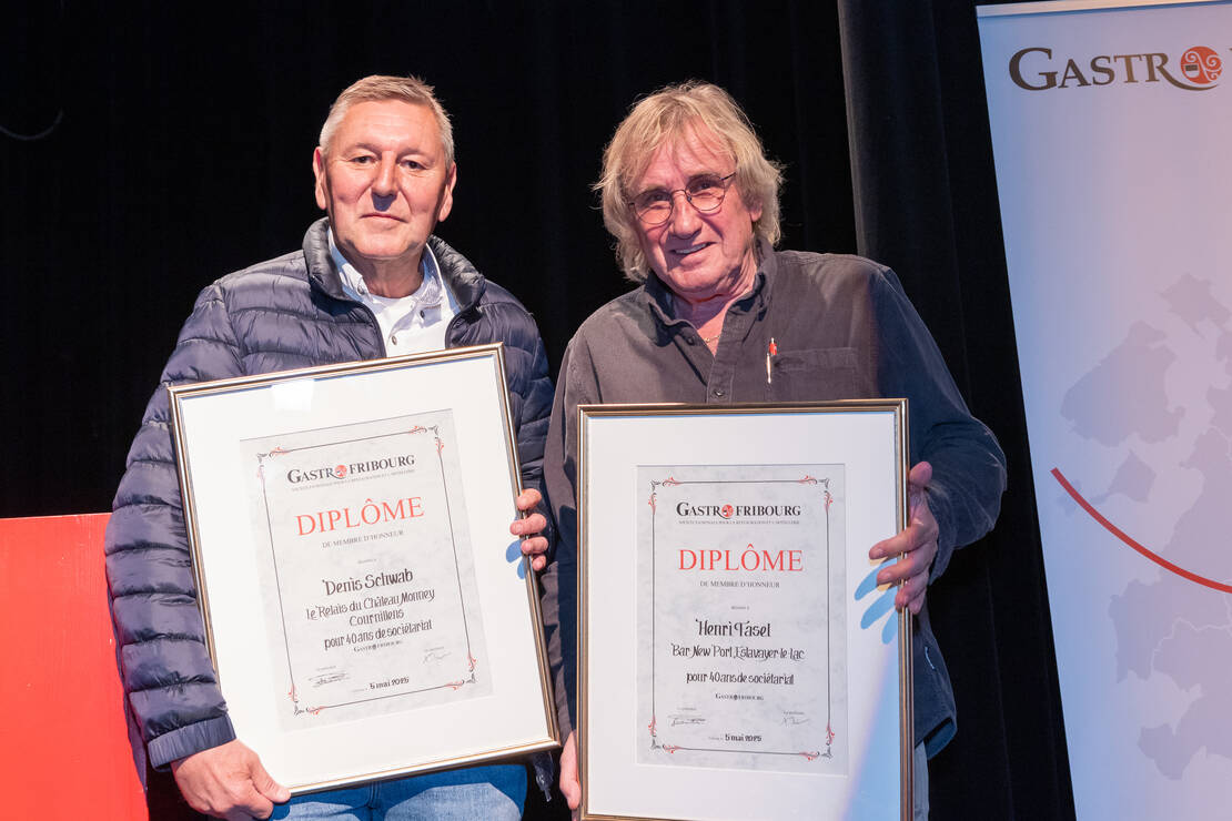 Nouveaux membres d'honneur Henri Fasel et Denis Schwab