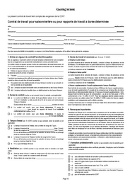 Contrat de travail pour saisonnier-ère - CDD
